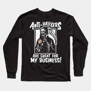 Pro Vaccine Tshirt | Grim Reaper Long Sleeve T-Shirt